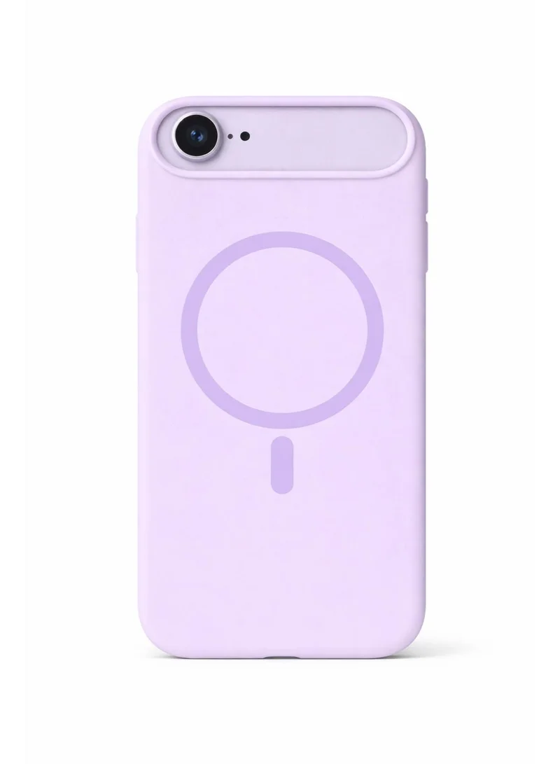 Mobcos Mobcos iPhone 17 Air Purple Elite Ring Premium Silicone Magnetic Wireless Charging Case for iPhone | Silky Soft Touch | Military-Grade Shockproof Protection | Strong Magnetic Compatibility | Luxury Slim Cover